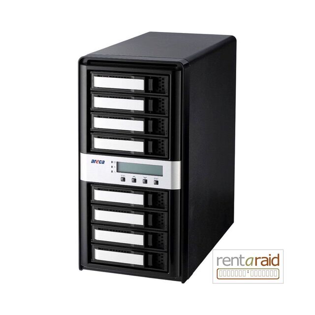 Areca ARC-8050T3U-8 – 96TB <br>8-Bay Thunderbolt RAID Array