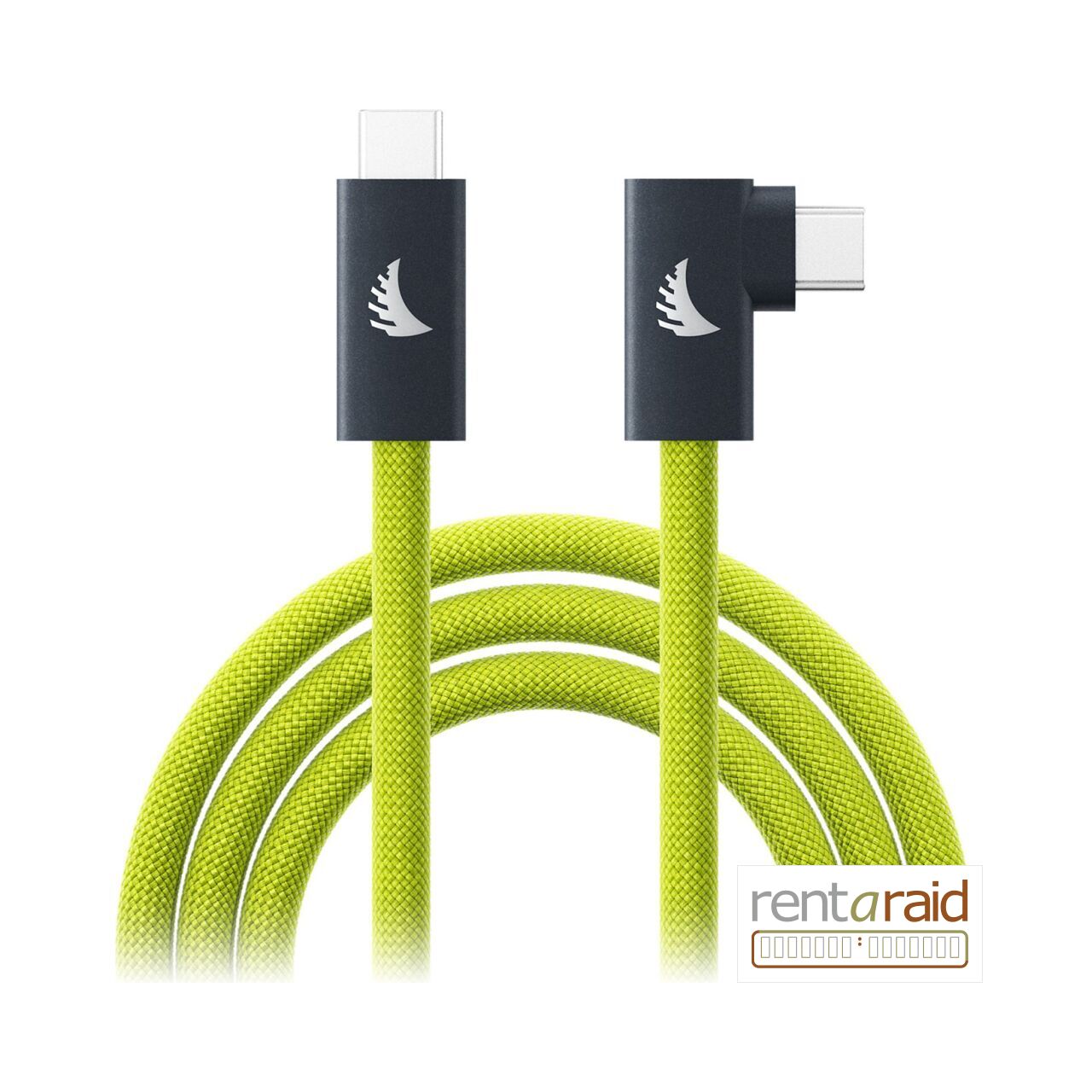Angelbird USB-C 20Gb Solid Flex Tether Cable Right-Angle Lime - 4.5m