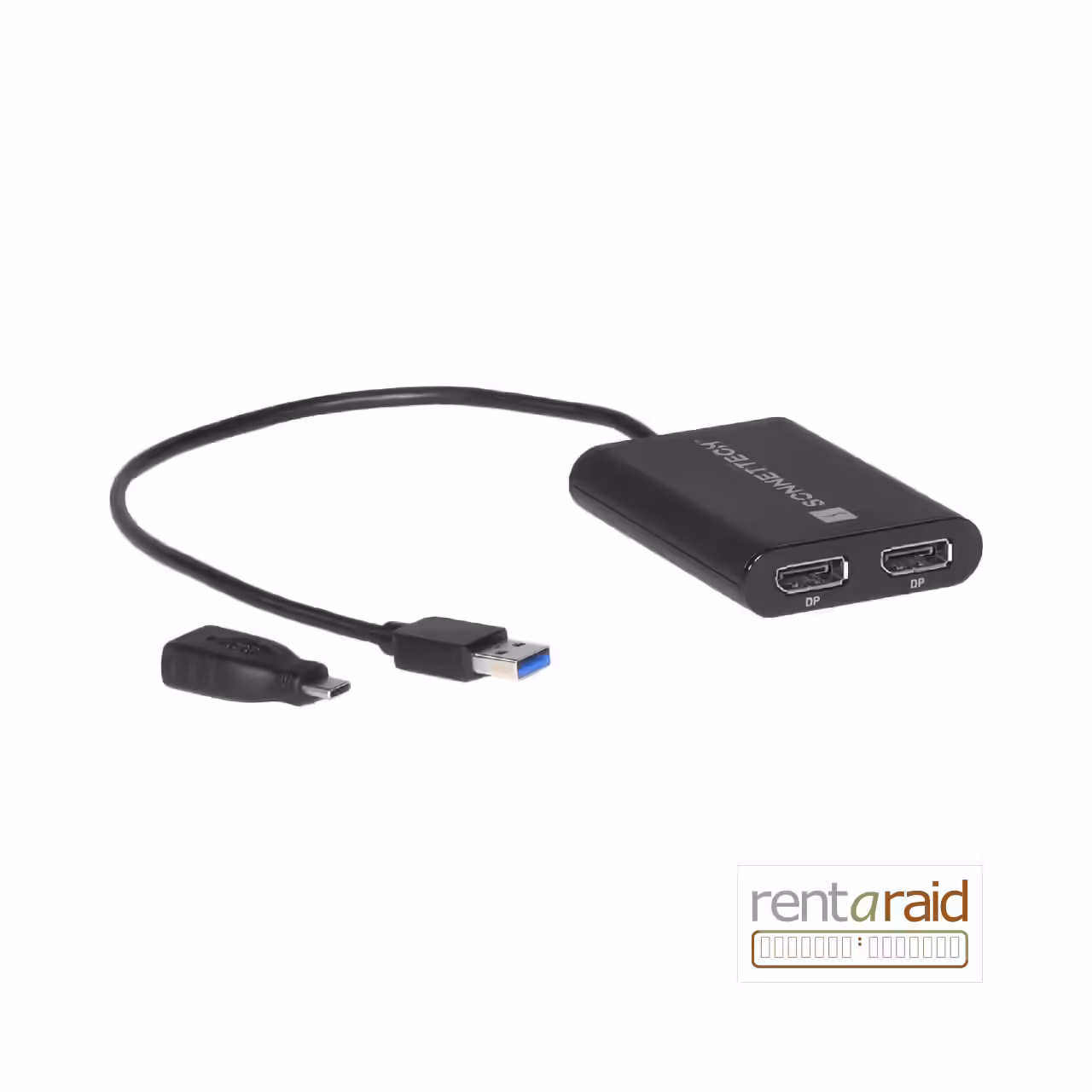 Sonnet USB 3 DisplayLink Dual 4K 60Hz DP Adapter - Image 2
