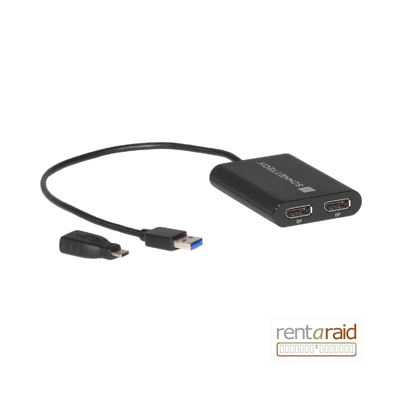 Sonnet USB 3 DisplayLink Dual 4K 60Hz DP Adapter - Image 2