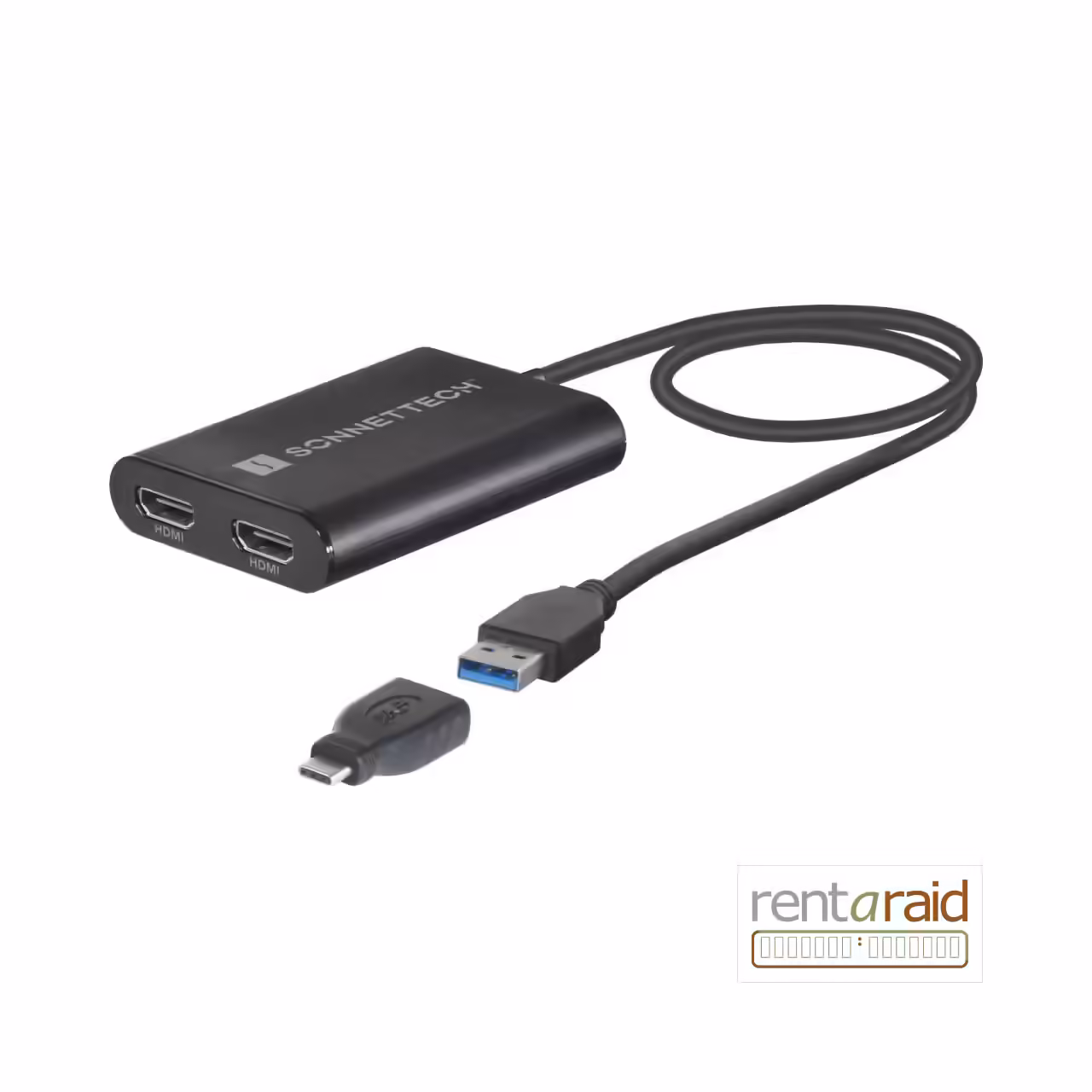 Sonnet USB 3 DisplayLink Dual 4K 60Hz HDMI Adapter