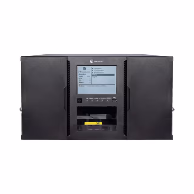 Front view of SymplyPRO XTL 80 modular 6U tape library