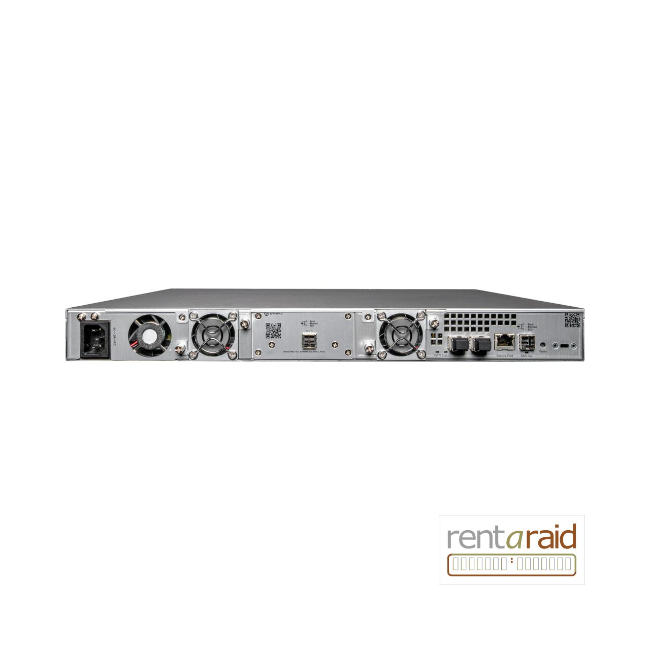 SymplyPRO Rackmount 1U LTO-8 HH Ethernet Tape Drive – rear interface view