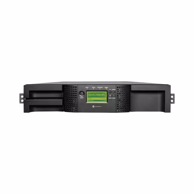 Front view of SymplyPRO XTL 24 LTO-8 HH Dual 10GbE iSCSI Tape Library