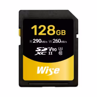 Wise SDXC UHS-II V90 128GB memory card